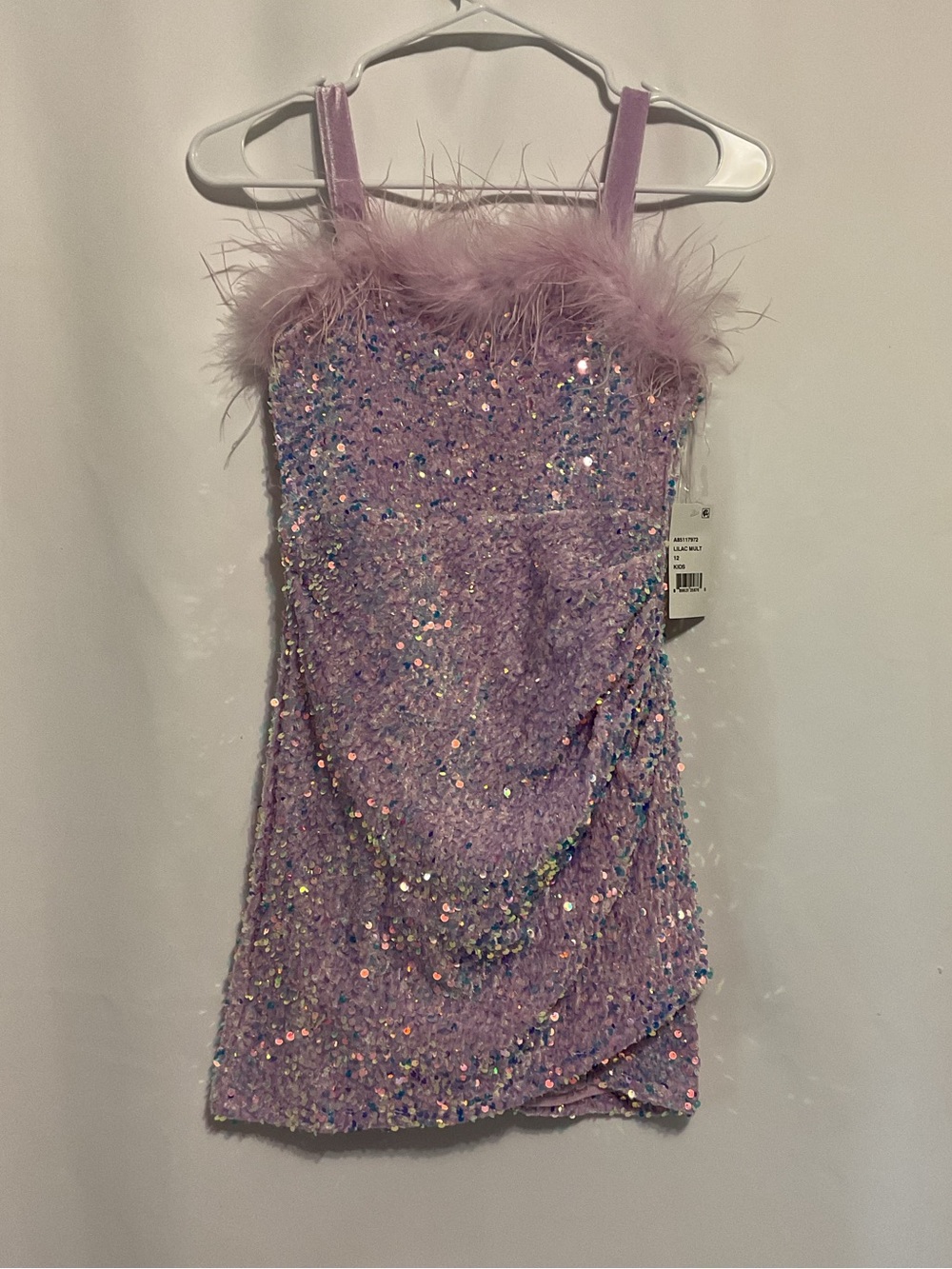 Poppies and Roses girls size 12 light purple sequin dress NWT
